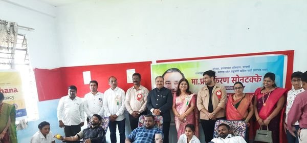 Blood donation camp and eye donation awareness by NSS and NCC